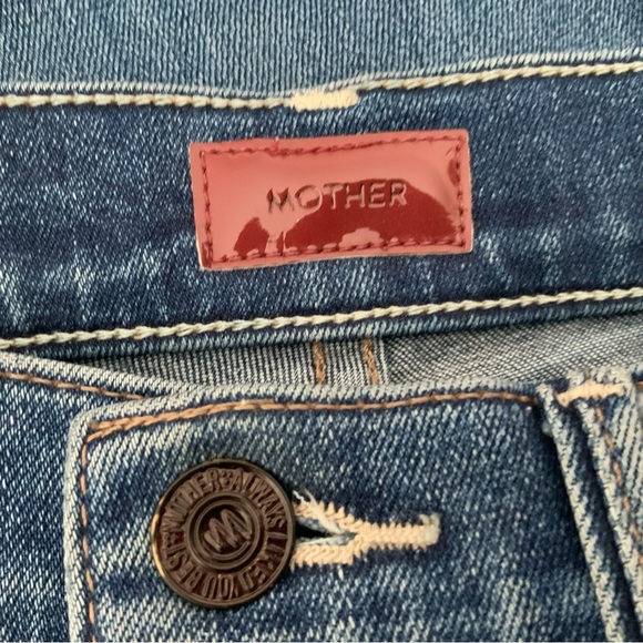 MOTHER Jeans The Hustler Ankle Fray in Night Clubbing Blue Size 24 - Picture 11 of 16
